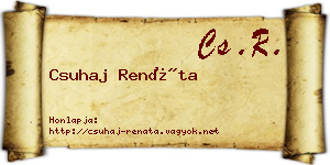 Csuhaj Renáta névjegykártya